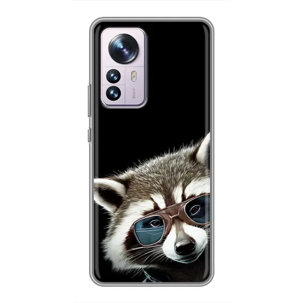 Чехол с рисунком «Стильный Енот» для Xiaomi 12 / 12X Чехол с рисунком «Стильный Енот» для Xiaomi 12 / 12X