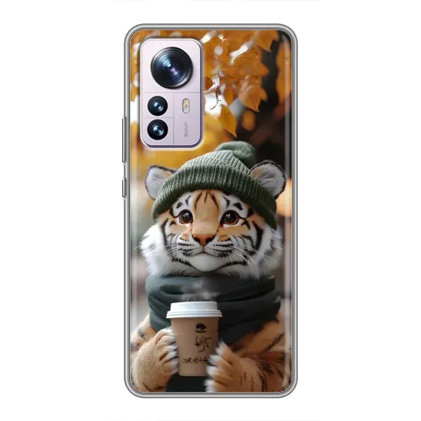 Чехол с рисунком «Тигр с кофе» для Xiaomi 12 / 12X Чехол с рисунком «Тигр с кофе» для Xiaomi 12 / 12X