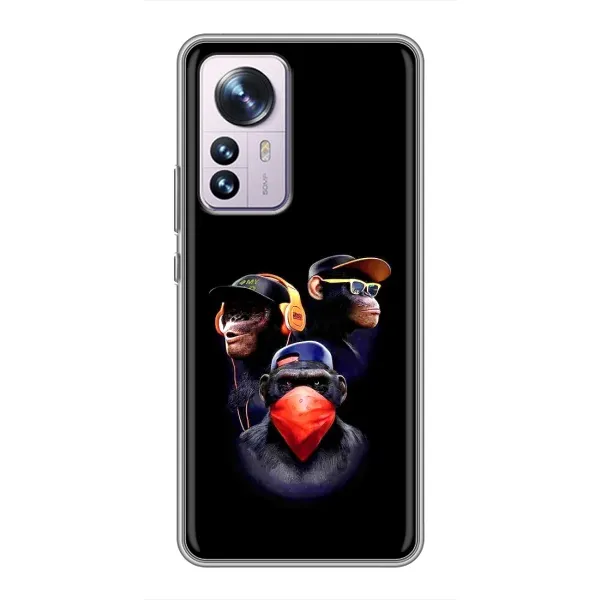 Чехол с рисунком «Три обезьяны» для Xiaomi 12 / 12X Чехол с рисунком «Три обезьяны» для Xiaomi 12 / 12X