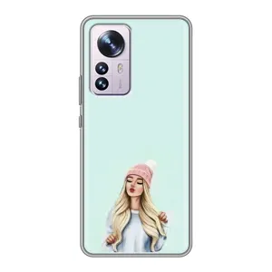 Силіконовый Чохол на Xiaomi 12 / 12X з картинкой Модных девушек (В шапці)