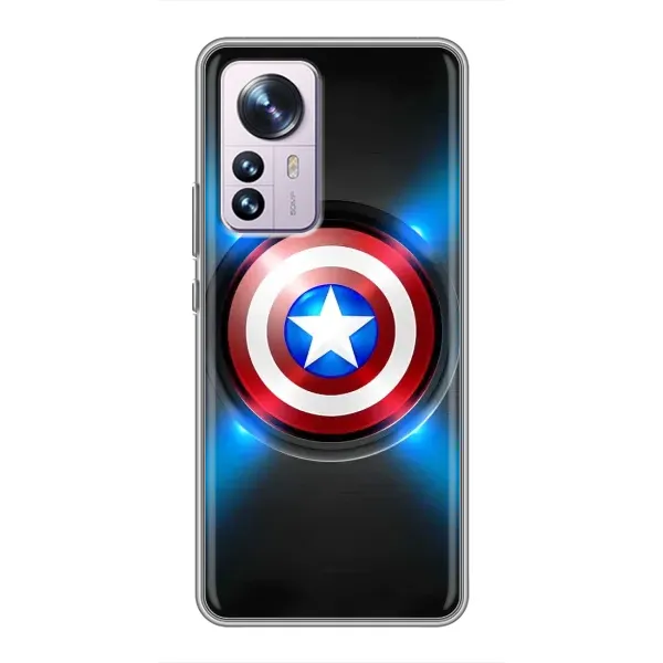 Чехол с рисунком «Яркий Щит Капитана» для Xiaomi 12 / 12X Чехол с рисунком «Яркий Щит Капитана» для Xiaomi 12 / 12X