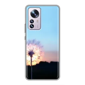 Силиконовый Чехол с одуванчиками на Xiaomi 12 / 12X (Закат с одуванчиком)