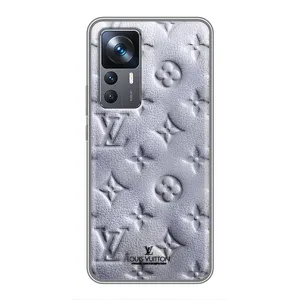 Текстурный Чехол Louis Vuitton для Ксяоми 12Т Про (Белый ЛВ)