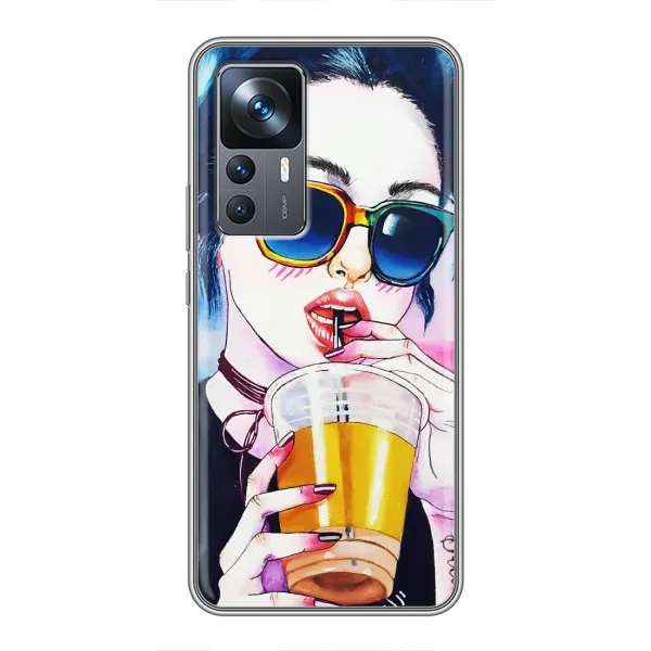 Чехол с рисунком «Девушка с коктейлем» для Xiaomi 12T Pro