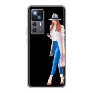 Чехол с картинкой Модные Девчонки Xiaomi 12T Pro (Девушка со смартфоном)