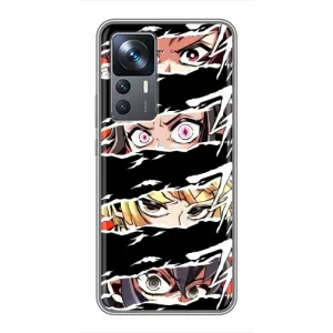 Силіконові чохлі з очіма Anime для Сяомі 12т про (Очі на чорному)
