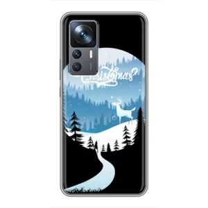 Силиконовый бампер на рождество для Xiaomi 12T Pro (Рождественский Олень)