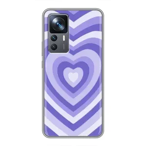 Чехлы с тематикой "Маленькие Сердечки" на Xiaomi 12T Pro (Сердце фиолет)