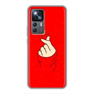 Чехлы (Знак сердечка) на Xiaomi 12T Pro (Сердце на красном)