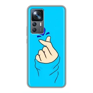 Чехлы (Знак сердечка) на Xiaomi 12T Pro (Сердце на синем)