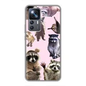Силиконовый Чехол с Енотами на Xiaomi 12T Pro (Смешные Еноты)