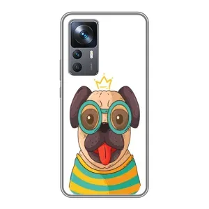 Бампер для Xiaomi 12T Pro с картинкой "Песики" (Собака Король)