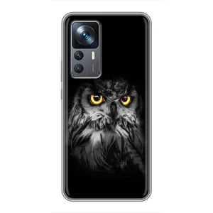 Чехлы с принтом СОВЫ для Xiaomi 12T Pro (Сова на чёрном)