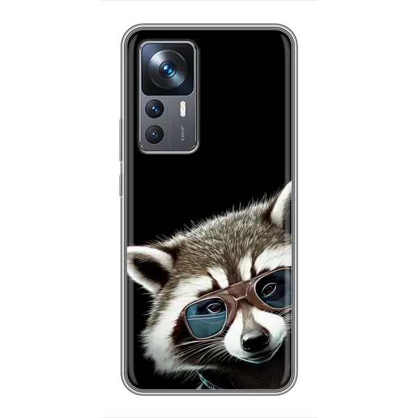 Чехол с рисунком «Стильный Енот» для Xiaomi 12T Pro Чехол с рисунком «Стильный Енот» для Xiaomi 12T Pro