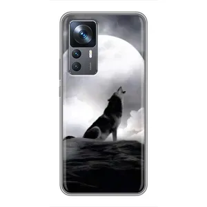 Чехол с Волком на Xiaomi 12T Pro (Волк и луна)