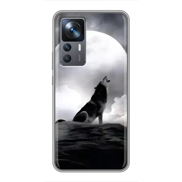 Чехол с рисунком «Волк и луна» для Xiaomi 12T Pro Чехол с рисунком «Волк и луна» для Xiaomi 12T Pro