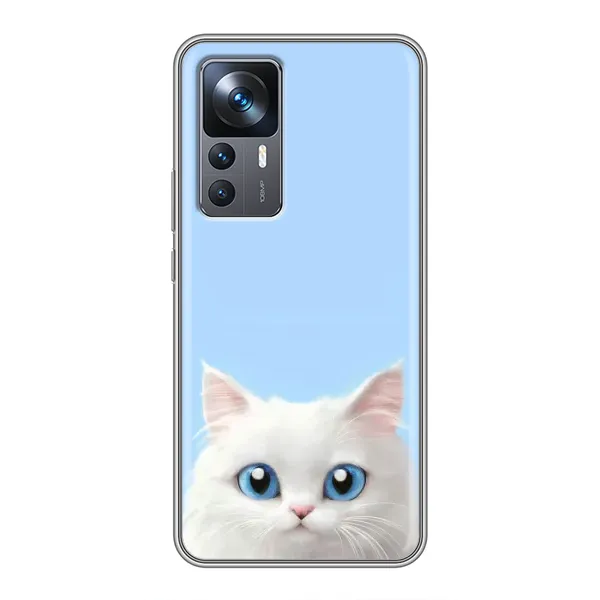 Чехол с рисунком «Белый кот» для Xiaomi 12T Чехол с рисунком «Белый кот» для Xiaomi 12T