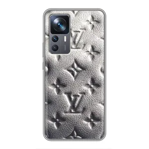 Текстурный Чехол Louis Vuitton для Сяоми 12Т (Бежевый ЛВ)