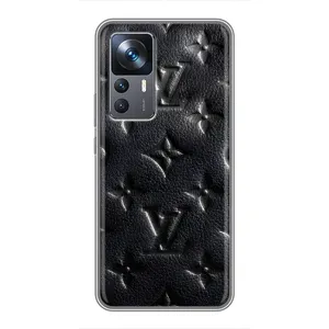 Текстурный Чехол Louis Vuitton для Сяоми 12Т (Черный ЛВ)