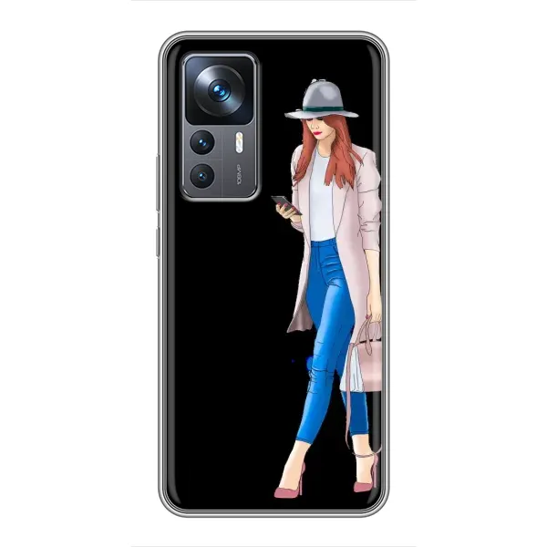 Чехол с рисунком «Девушка со смартфоном» для Xiaomi 12T Чехол с рисунком «Девушка со смартфоном» для Xiaomi 12T