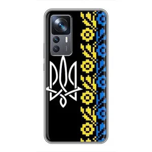 Силиконовый Чехол на Xiaomi 12T (Герб и вышыванка)