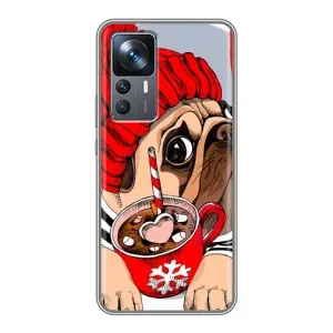 Бампер для Xiaomi 12T с картинкой "Песики" (Грустная собака)