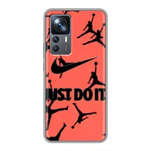 Силиконовый Чехол Nike Air Jordan на Сяоми 12Т (Just Do It)