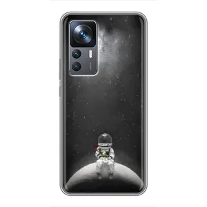 Силиконовый Чехол с принтом "Космонавты" на Xiaomi 12T (Космонавт романтик)