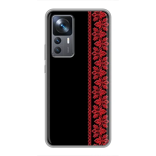 Чехол с рисунком «Красная Вышиванка» для Xiaomi 12T