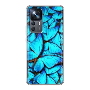 Силиконовый бампер с картинкой животных для Xiaomi 12T (Крылья бабочек)
