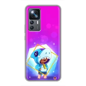 Чехол Бравл Старс для Xiaomi 12T (Леон в костюме Акулы)