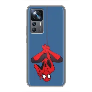 Чехол Супергерой Человека Паука на Xiaomi 12T (На паутине)