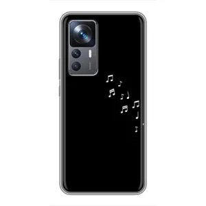 Чохол з картинками на чорному фоні для Xiaomi 12T (Ноти)