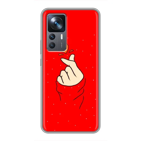 Чехол с рисунком «Сердце на красном» для Xiaomi 12T Чехол с рисунком «Сердце на красном» для Xiaomi 12T
