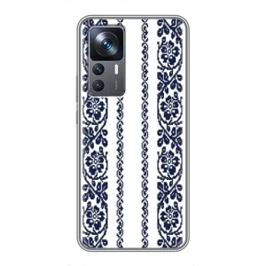 Силиконовый Чехол на Xiaomi 12T с картинкой Вышиванки (Синяя вышиванка)