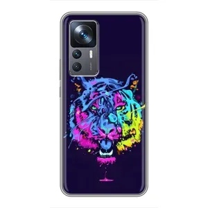 Силиконовый бампер с картинкой животных для Xiaomi 12T (Тигр-Арт)