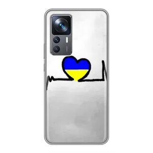 Силиконовый Чехол на Xiaomi 12T (Я-Украина) (Украинская кардиограмма)
