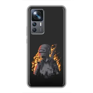 Чохол з картинкою "Герой Pubg" на Xiaomi 12T (В полум'ї)