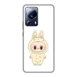 Чехол с принтом Лабубу для Xiaomi 13 Lite (Бежевый Лабубу)