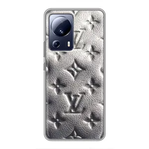 Текстурный Чехол Louis Vuitton для Сяоми 13 Лайт (Бежевый ЛВ)
