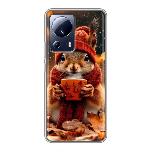 Чехол с рисунком «Белка с кофе» для Xiaomi 13 Lite Чехол с рисунком «Белка с кофе» для Xiaomi 13 Lite