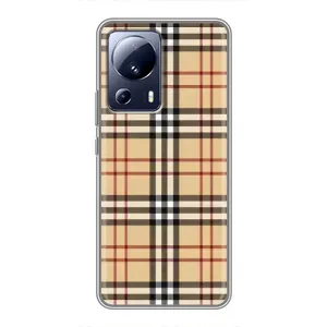 Чехол с Брендами одежды на Сяоми 13 Лайт (Burberry стиль)