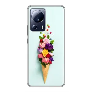 Чехлы с тематикой "ЦВЕТЫ" на Xiaomi 13 Lite (Цветок-мороженное)