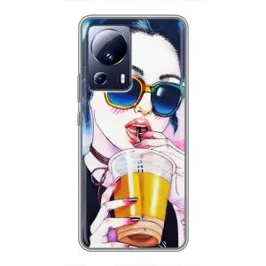 Чохол з картинкою Модні Дівчата Xiaomi 13 Lite (Дівчина з коктейлем)
