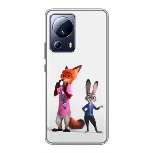 Силиконовый чехол с принтом Зоотрополіс для Xiaomi 13 Lite (Джуди и Ник)