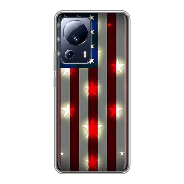 Чохол з малюнком «Прапор США 2» для Xiaomi 13 Lite Чохол з малюнком «Прапор США 2» для Xiaomi 13 Lite