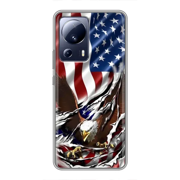 Чохол з малюнком «Прапор USA» для Xiaomi 13 Lite Чохол з малюнком «Прапор USA» для Xiaomi 13 Lite