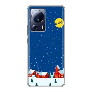 Силиконовый бампер на рождество для Xiaomi 13 Lite (Город в снегу)