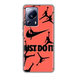 Силиконовый Чехол Nike Air Jordan на Сяоми 13 Лайт (Just Do It)