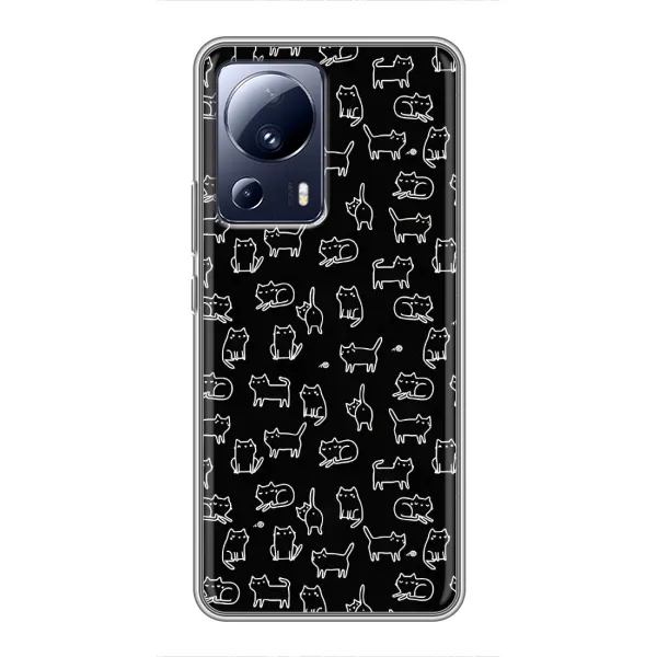 Чехол с рисунком «Котики на черном» для Xiaomi 13 Lite Чехол с рисунком «Котики на черном» для Xiaomi 13 Lite